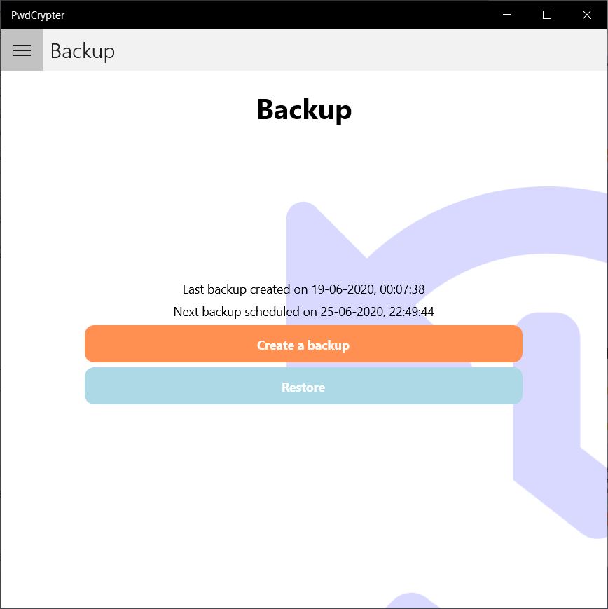 Backup page