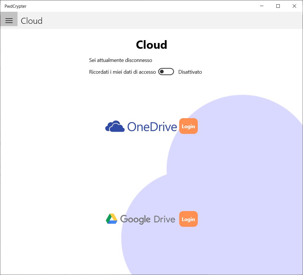 Funzionalit&agrave; Cloud