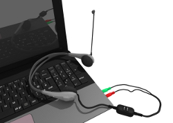 Laptop and Headphones